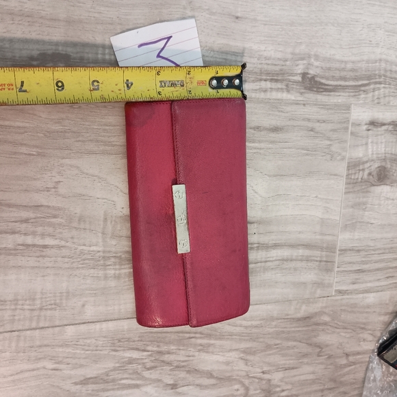 CARTIER VINTAGE LOVE SCREW EMBOSSED LEATHER LONG WALLET BIFOLD CC LOGO ROSE PINK - Picture 13 of 13